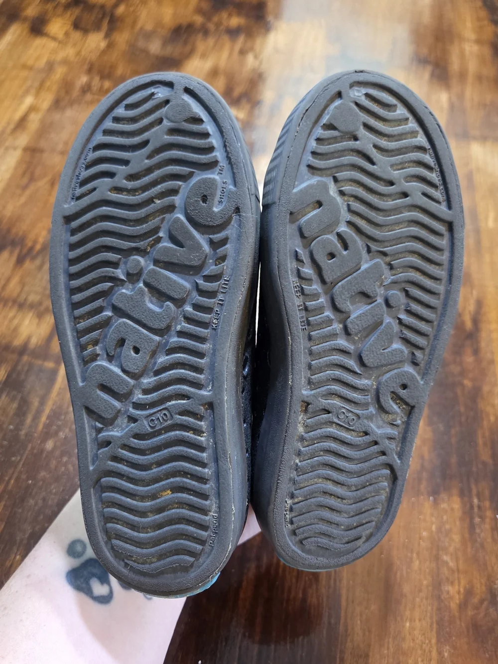 Native Jefferson Navy Blue Glitter Slip On Water Shoes C10 Toddler Gorpcore